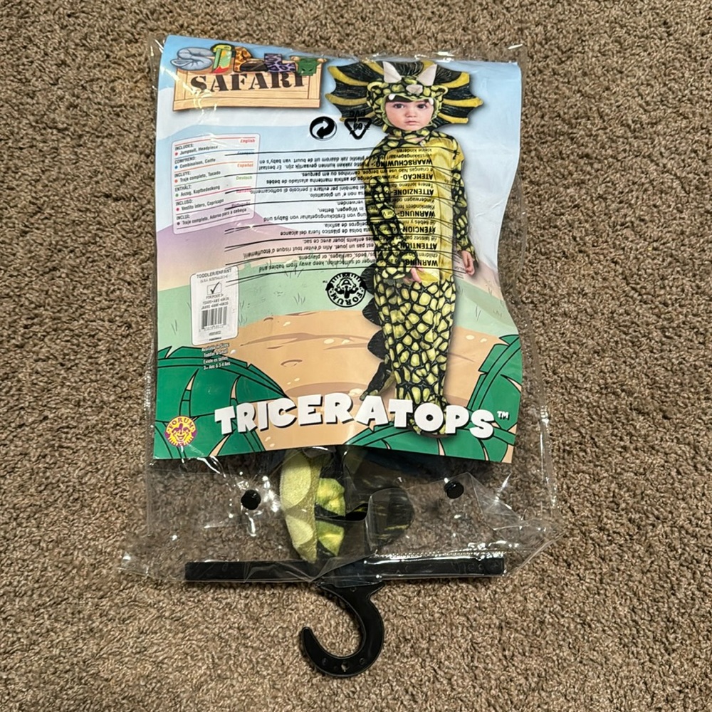 Size 2-4T Toddler Triceratops Dinosaur Costume / Halloween